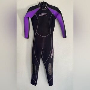 NeoSport 3/2mm Women's Full Wetsuit Black Purple Size 4
